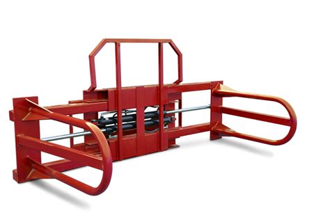 skid steer bale squeezer|hay squeeze for skid steer.